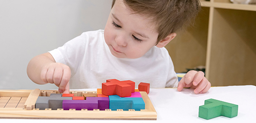 Kid playing with Toys